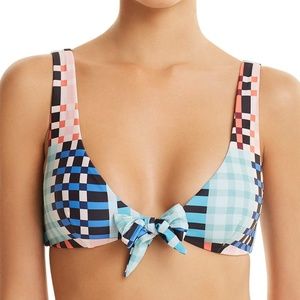 Penelope Polyester Tie-Front Swim Top Separates